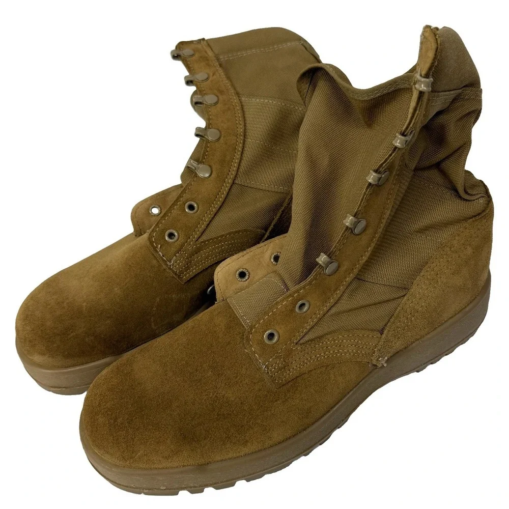 McRae Men's Steel Toe Military Combat Boots With Vibram Soles Coyote Brown 10.5